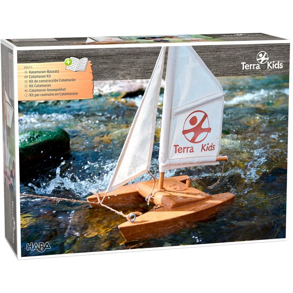 HABA Terra Kids-Kit Catamaran-Jeu d'extérieur-Bateau Voile-8 Ans et plus-306315, 306315