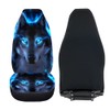 chaqlin Neon Blue Wolf Car Seat Covers Set, Women Men