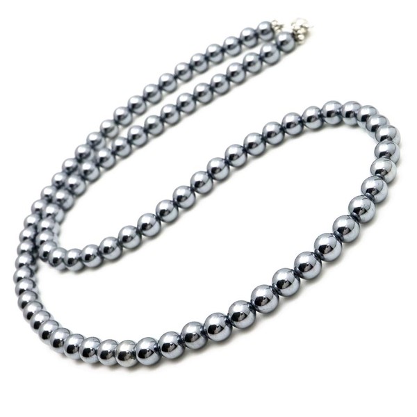 GOLD STONE Terahertz Mineral Necklace, 0.2 inch (6 mm), Round,