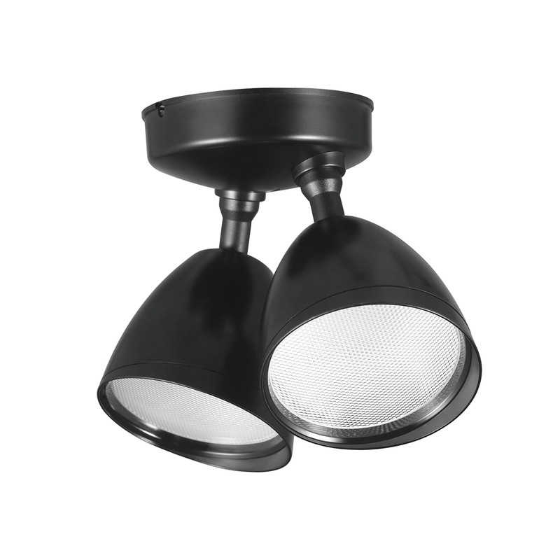 Globe Electric 17000186 20W Twin Head Black 1600 Lumens Wall