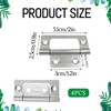 4Pcs Door Hinges Rustproof Flush Hinge Removable 3 Inch Door