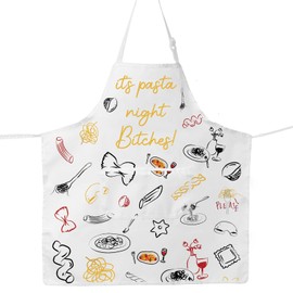 Italian Pasta Apron for Women and Men - Kitchen Gifts for Pasta Lovers and Making (Pasta Night Ap)