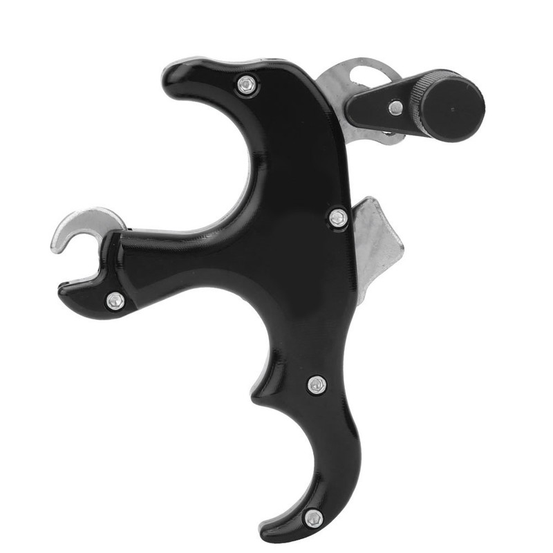 Aluminum Alloy Archery 3 Finger Compound Bow Release Grip Thumb