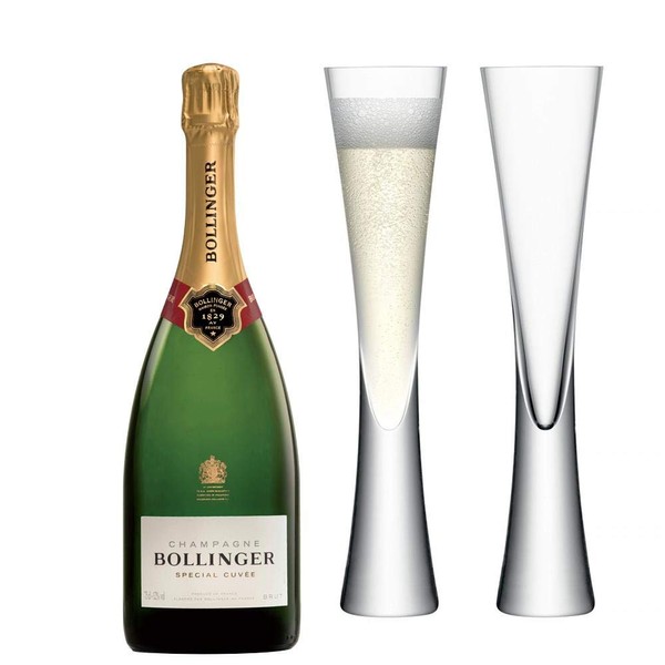 Bollinger Special Cuvee, Champagne 75cl with LSA Flutes