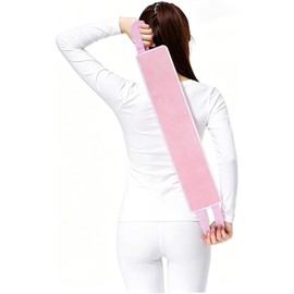 SEWACC Aplicador de Loción Espalda Fibra Rosa para Bronceado Uniforme Manchas, Correa Fácil de Usar para Aplicar Autobronceador