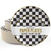 Trendables Checkered Paper Plates with Gold Rim | 200 Pcs