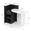 Tangkula Reception Desk, Front Counter Desk with Lockable Drawer &