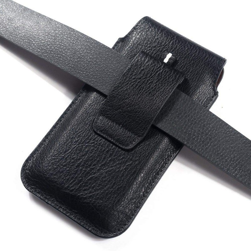 DFV mobile Leather Cover Vertical Belt Case with Magnetic Closure