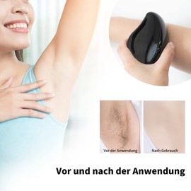 Nano Hair Remover, Silky Hair Remover, Hair Removal Without Shaving, Hair Eraser for Men and Women, Legs Back, Chest Hair Removal Without Shaving (Black)