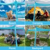 BRONOM Beach Canopy Beach Tent 11X11 FT Beach Shade Canopy