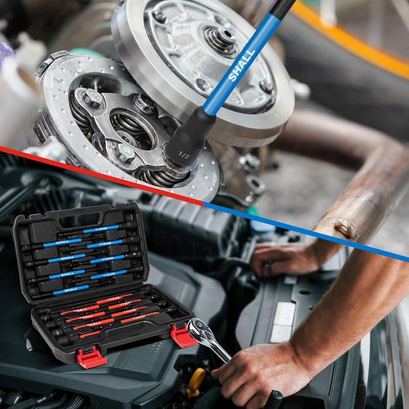 SHALL 16PCS Magnetic Nut Driver Set - 6" Long Nut