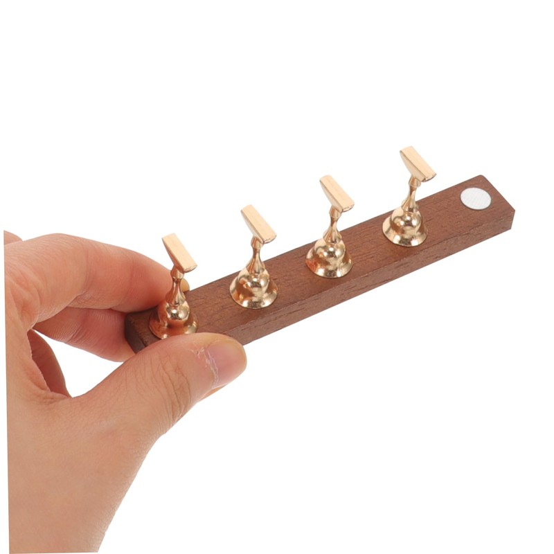 Healeved 1set Nail Holders with Base for Press Nails Practice