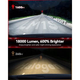 Laxmas 9005/HB3 H11/H8/H9 Fog Bulbs Combo Kit, 36000LM 6500K Super Brightness, Plug and Play, Wireless Mini Size Fog Bulbs with Cooling Fan, Pack of 4