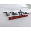 Mr.Brighton LED 2PC Texas Edition Emblem Silver+Red Chevy Silverado Sierra
