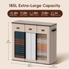 Vexalora 185L Laundry Hamper 3 Section, Laundry Hamper with Lid,
