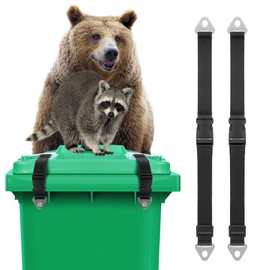 Veki 2PCS Trash Can Locks for Animals, Bear Proof Trash Can, Prevent Animals from Rummaging Through Your Trash Cans, Prevents Trash from Being Scattered on The Ground in Strong Winds (Black 2PCS)