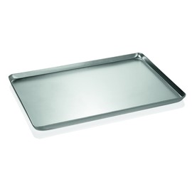 WAS 455 600 Aluminium Backblech/Ausstellblech, Gebeizt, Rand Umgelegt, Nahtlos Gezogen, 60cm Länge, 40cm Breite, 2cm Höhe