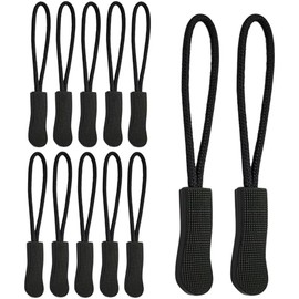 Zip Pendants, Pack of 12 Non-Slip Zipper Tag, Zip Pendant for Threading, Zip Extension, Zip Handle, for Backpack, Sportswear