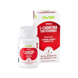 Life180 L-Carnitina Tartrato Con Vitamina B1 Y B6 de 60 Cápsulas