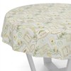 ANRO Oilcloth Tablecloth Wax Tablecloth Washable Garden Tablecloth Round Oval