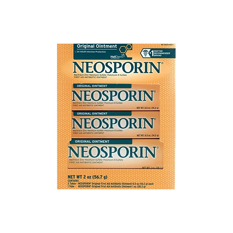 Neosporin Original First Aid Antibiotic Ointment Combo Pack, 2oz