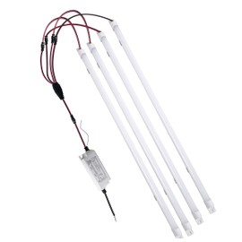 jimwhen Magnetic Mount 4FT LED Retrofit Kit,72W 2X4FT(1 Driver & 4 LED Strips),150LM/W,4000K Natural Light,0-10V Dimmable,T8 T10 T12 Fluorescent Replacement kit for Troffer, Quick Easy Install