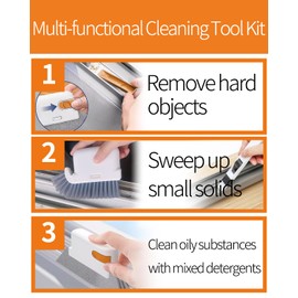 Magic Window Track Cleaner 8 PCS, Window Groove Cleaning Brush Tools Set for Window, Sliding Door Track, Sill, Small Spaces