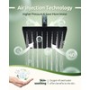 Fekivasy Matte Black Shower Faucet Set - 6 Inch Black