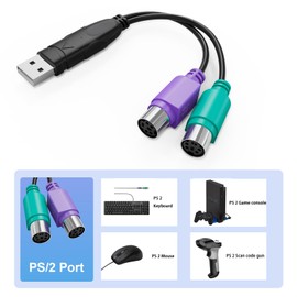 YORUNOHOSHI PS/2 to USB Adapter Converter – Revive Your Old Keyboard and Mouse