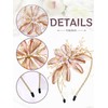 Urieo Gold Floral Headband Crystal Metal Hairband Copper Wire Flower