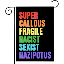 SODAVA [12"x18"] Super Callous Fragile Racist Sexist NaziPotus Flag, Political House Flag, Democracy Garden Banner, Government Outdoor Sign Double Sided Garden Flag, Outdoor Holidays Yard Flags
