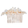 Bridal Hair Comb Rhinestones Wedding Hair Accessories for Brides Flower