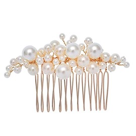 Bridal Hair Comb Rhinestones Wedding Hair Accessories for Brides Flower Girl Bridal Hair Pieces(XL1) (B)