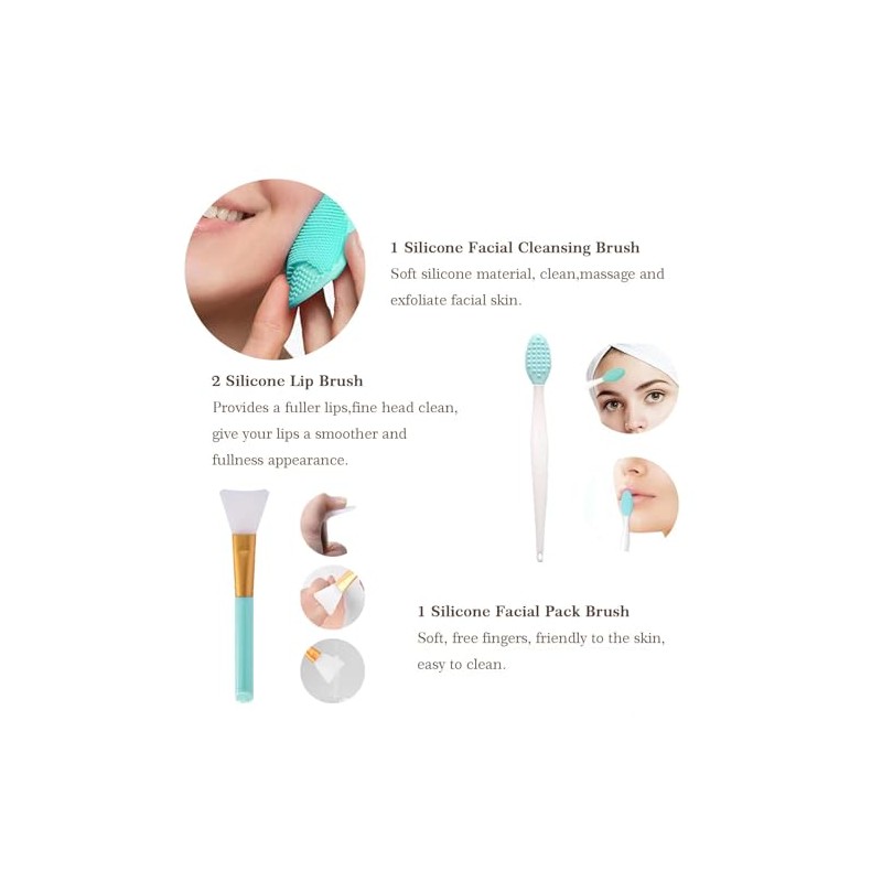 Juego de 22 brochas de maquillaje para base, brochas de