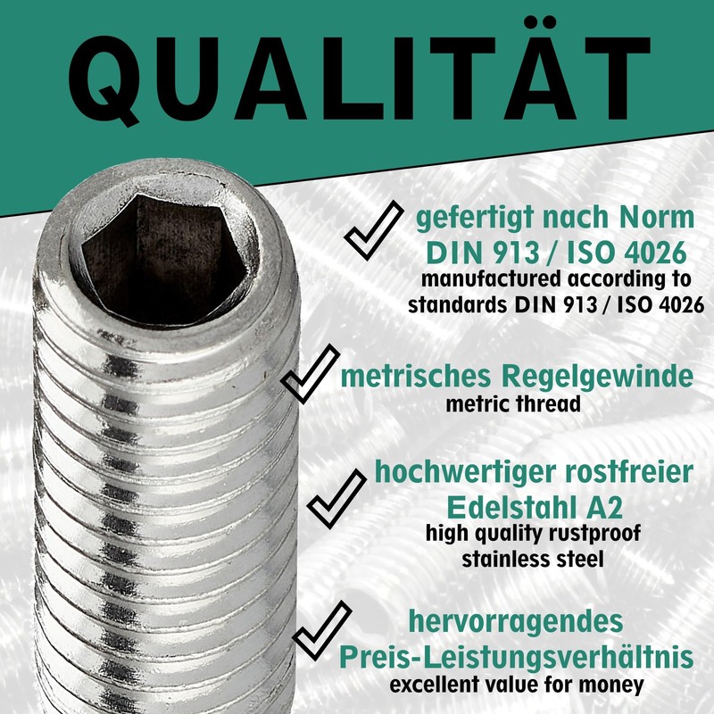 Set Screw with Taper Point and Hexagon Socket (ISK) in