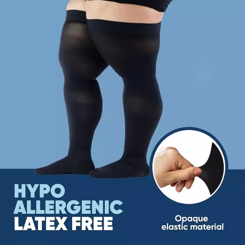 남성용 허벅지 높이 압박 양말 2030mmHg 무릎 스타킹 위의 전신