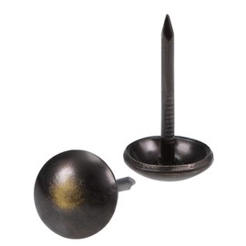 TA-VIGOR 100Pcs Decorative Upholstery Tacks, Brass Tacks, Furniture Tacks, 9.5mm Head Dia 17mm Length Upholstery Nails Decorative Tacks for Furniture