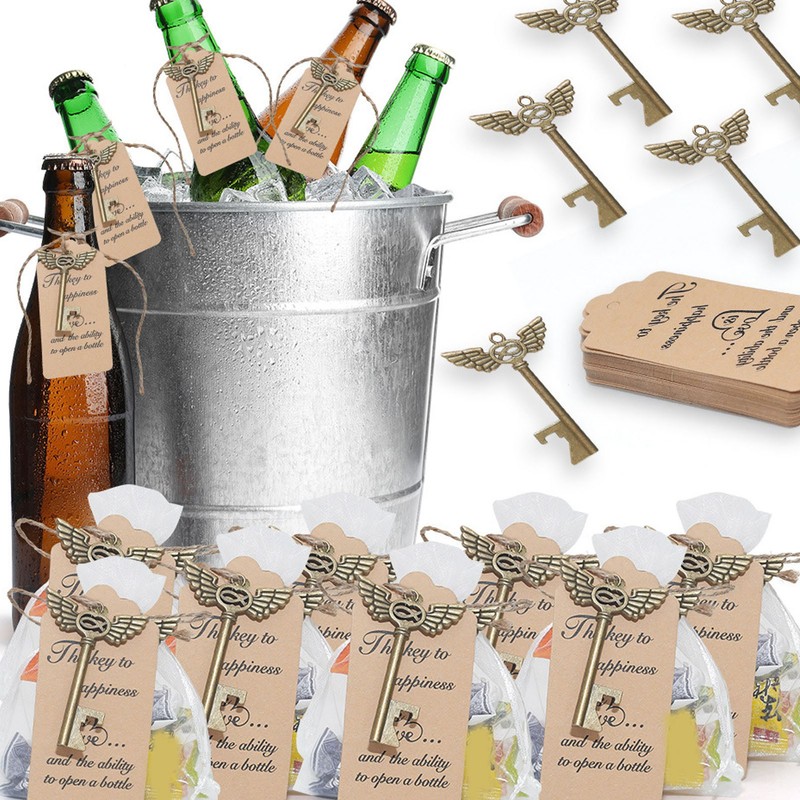 Key Bottle Opener Vintage DIY Exquisite Elegant Angel Wing Key