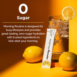 ROUTINE Morning Daily Hydration | Electrolyte Powder Packets with Apple Cider Vinegar, Lemon, and Sea Salt | Keto & Paleo-Friendly Electrolyte Drink Mix (5 Pack)