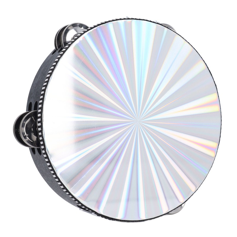 Radiant Tambourine Reflective Clear Crisp Sound Double Row Bell Drum