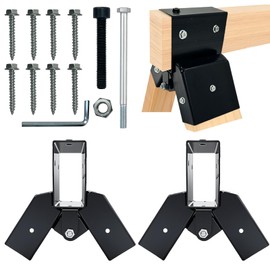2 PCS 2x4 Target Stand Brackets,Heavy Duty Steel A-Frame Swing Set Hardware, Adjustable Angle Welded Construction Hanger Holder Saw Horse Brackets for Shooting Targets, Archery Backstop, Outdoor Gym