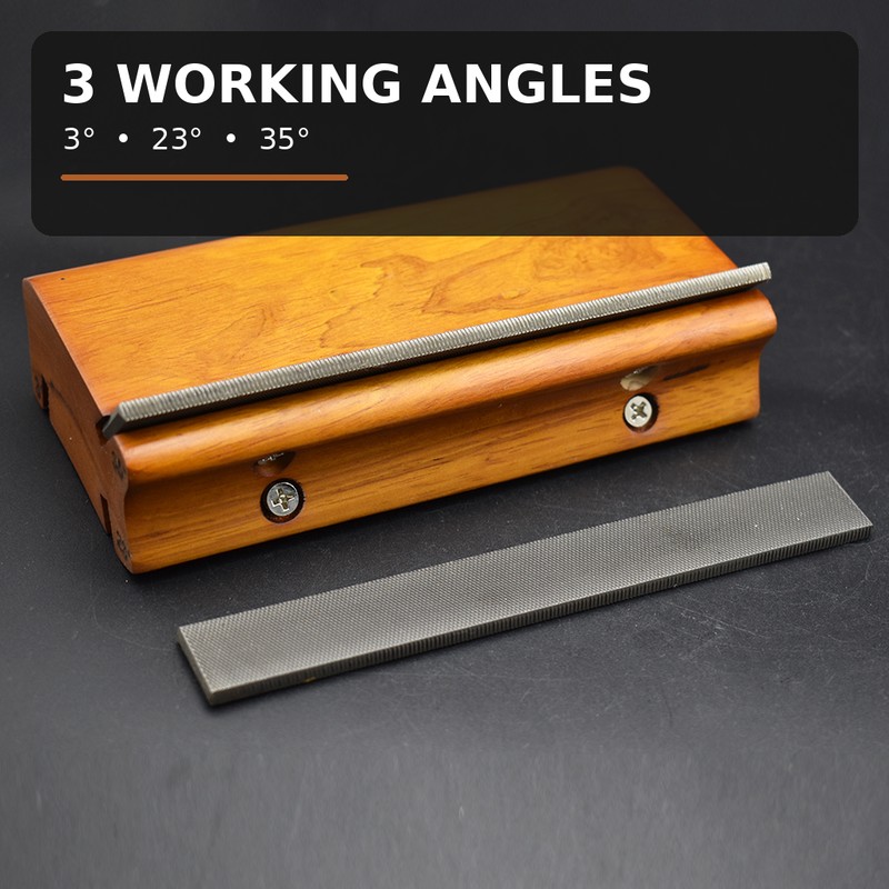 3-in-1 Guitar Fret File for Fret Maintenance – 3°/23°/35° Crowning,