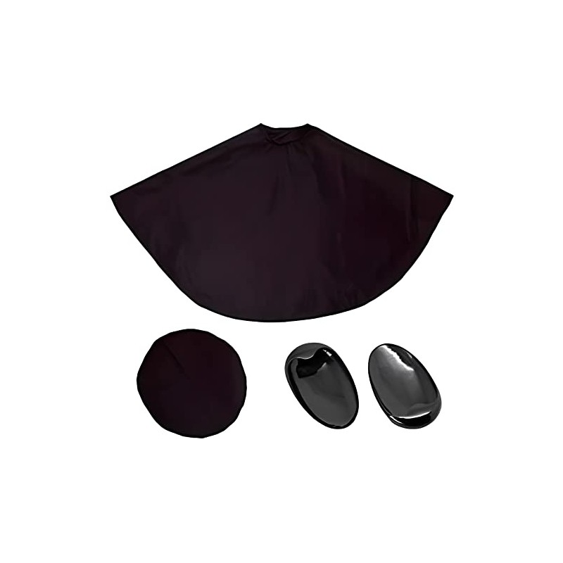 hananail Hair Dye Cape 3-piece Set, Set of 2, Black,