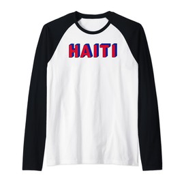 Haiti 3d Flag Color 1804 Haitian revolution Raglan Baseball Tee