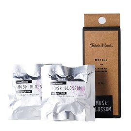 John's Blend OA-JON-34-11 Air Freshener for Cars, Refill Tablets, Set of 2, Air Conditioner Vent, Cherry Blossom, Musk Blossom, Clip-on Air Freshener