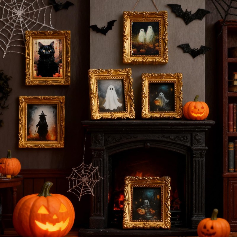 10 Pcs Miniature Accessories of Magic Frames Tiny Scary Photo