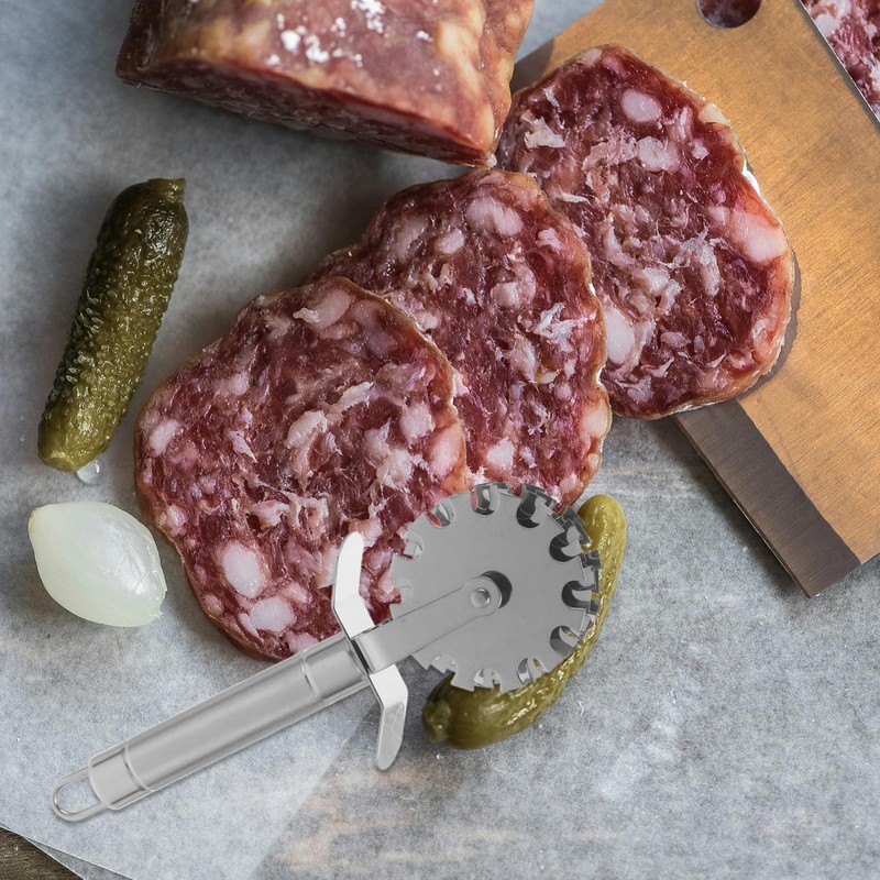 Meat Tenderizer Roller- Stainless Steel 5 Wheel Meat Rolling Hammer