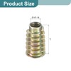 uxcell 25Pcs Threaded Inserts, 5/16"-18x1 Zinc Alloy Hex-Flanged Nut Threaded