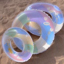 International Puppy Tube New Cartoon Swimming Ring for Beach Oncheon LF407 Cute Puppy [Size 90] 8ea