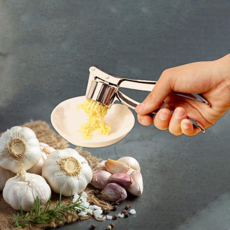 Kajal Garlic Press Crusher Peeler Squeezer Easy Clean Heavy Duty